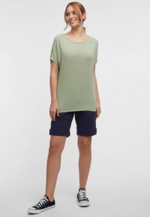 Camiseta Ragwear Pecori Mujer Verde Oscuro | R-8563492