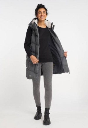 Chaquetas Ragwear Pavla Vest Mujer Gris | R-7416805