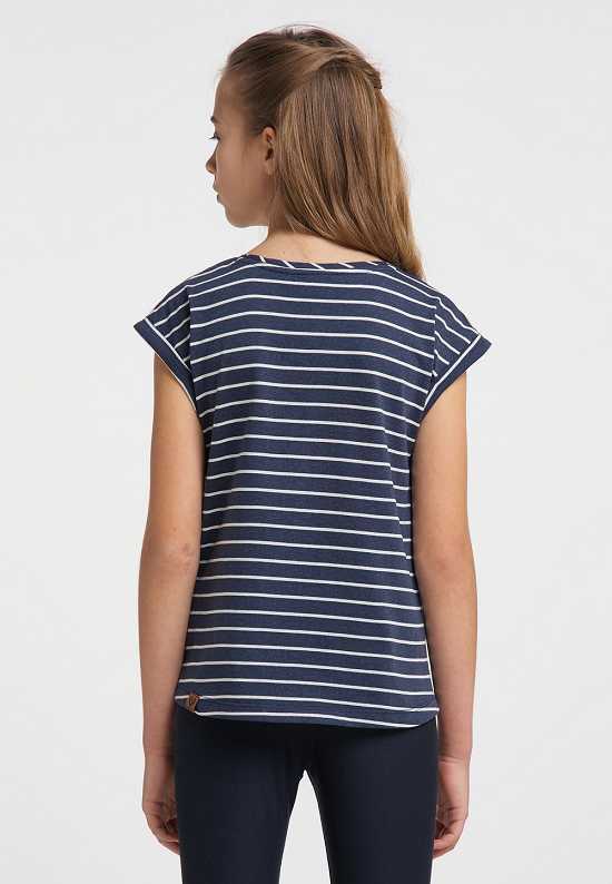 Camiseta Ragwear Lippy Stripes Niña Beige | R-0645123