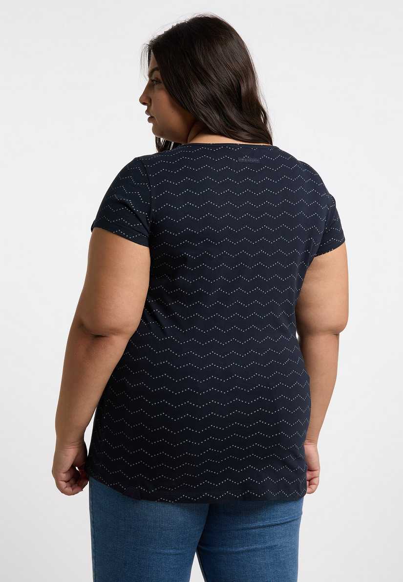 Camiseta Ragwear Mintt Zig Zag Plus Mujer Azul Marino | R-7092456