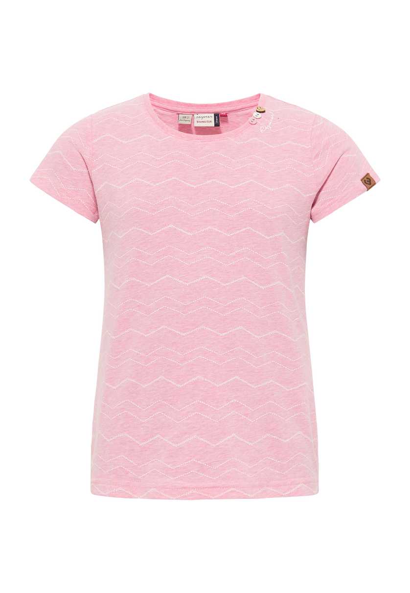 Camiseta Ragwear Violka Chevron Niña Rojas Blancas | R-4107692