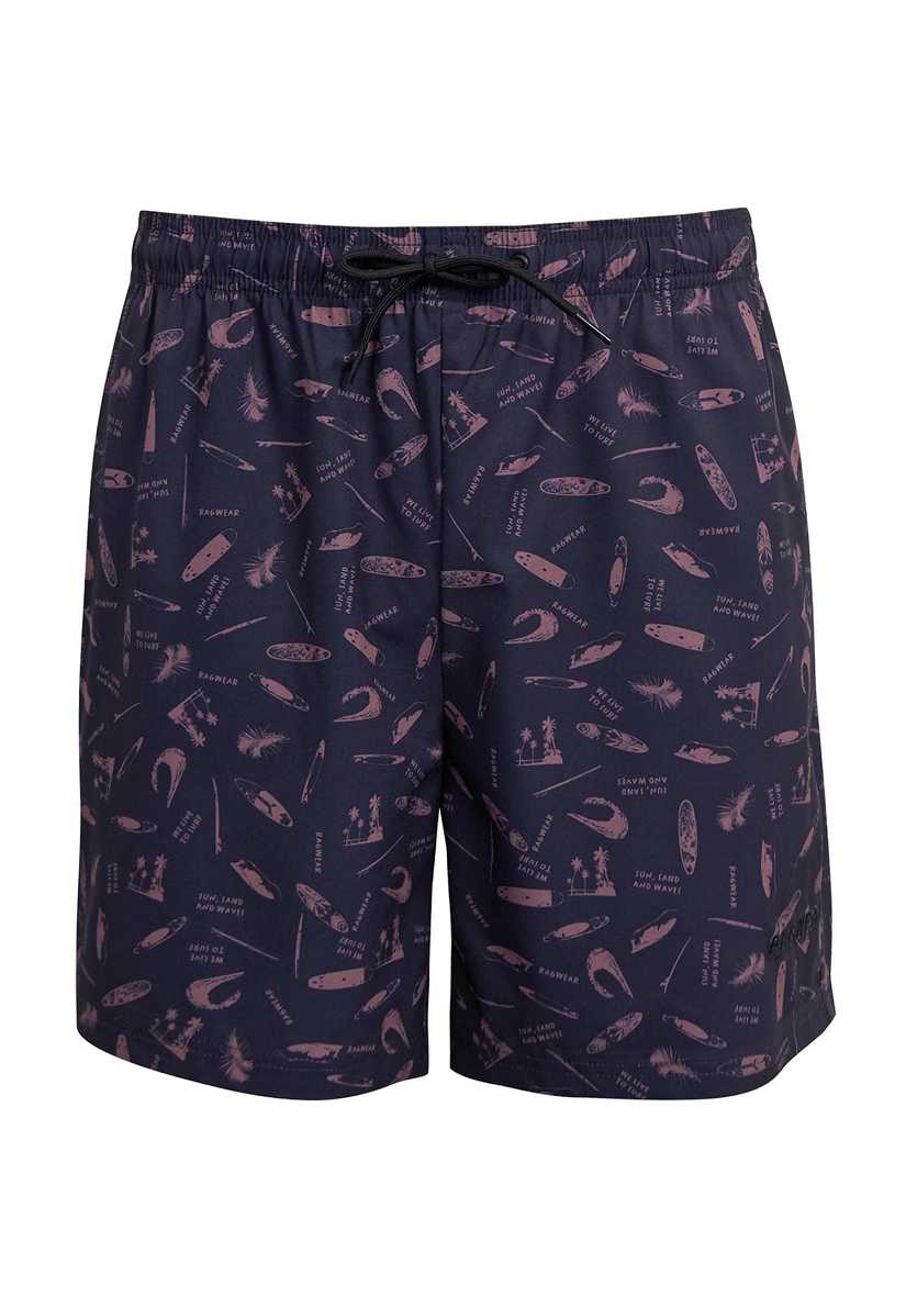 Short Ragwear Stannis Print Hombre Azul Real | R-9405862