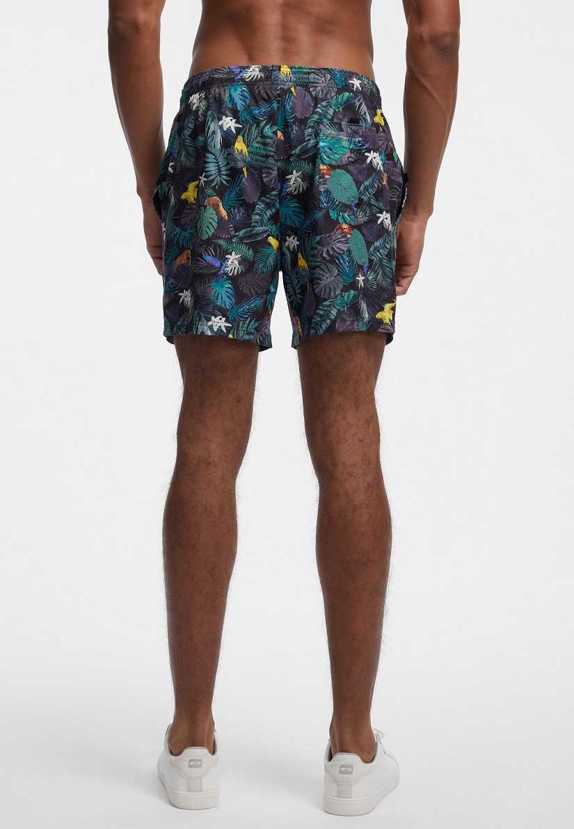 Short Ragwear Stannis Print Hombre Naranjas | R-6104835